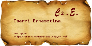 Cserni Ernesztina névjegykártya
